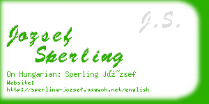 jozsef sperling business card